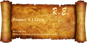 Remes Ellina névjegykártya
